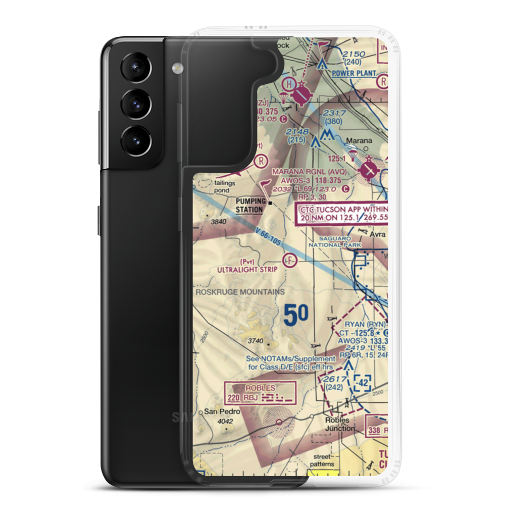 The Ultralight Strip Ultralightport (4AZ8) VFR Sectional Samsung Case Samsung Galaxy S21 Plus model shown