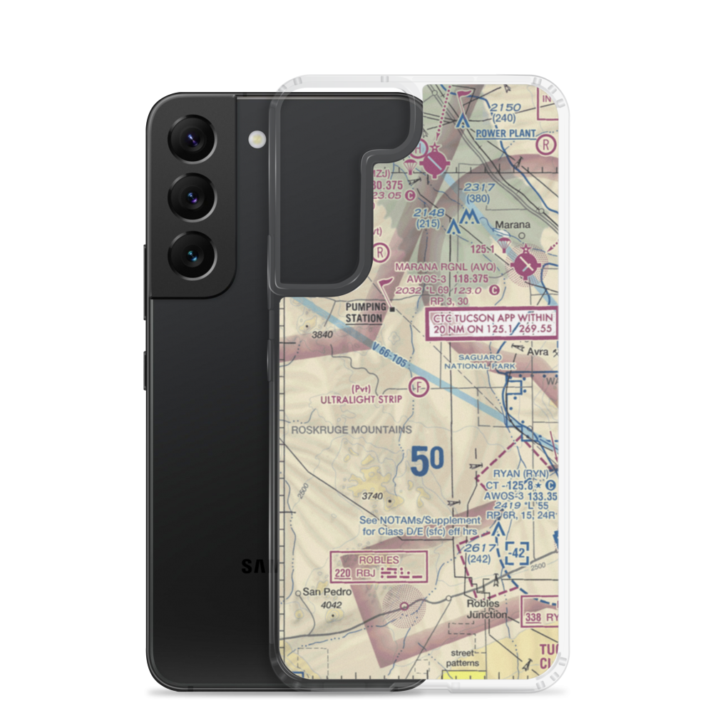 The Ultralight Strip Ultralightport (4AZ8) VFR Sectional Samsung Case Samsung Galaxy S22 model shown