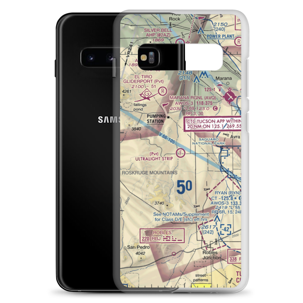 The Ultralight Strip Ultralightport (4AZ8) VFR Sectional Samsung Case Samsung Galaxy S10+ model shown