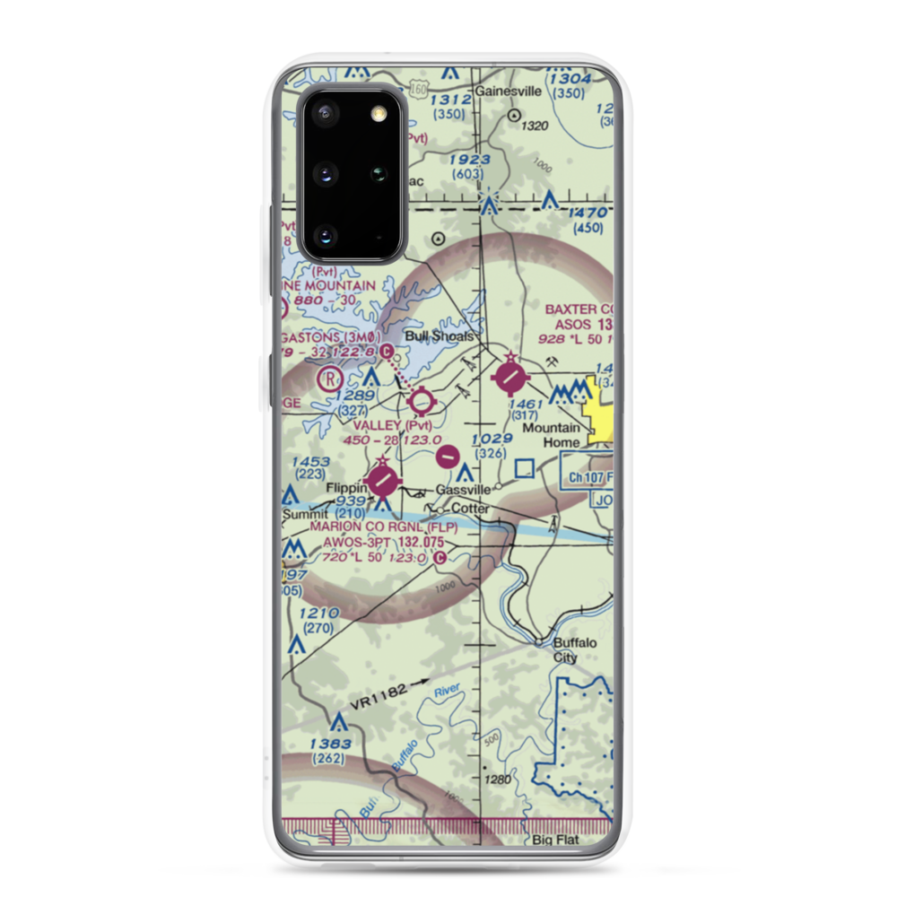 The Valley Airport (61AR) VFR Sectional Samsung Case Samsung Galaxy S20 Plus model shown