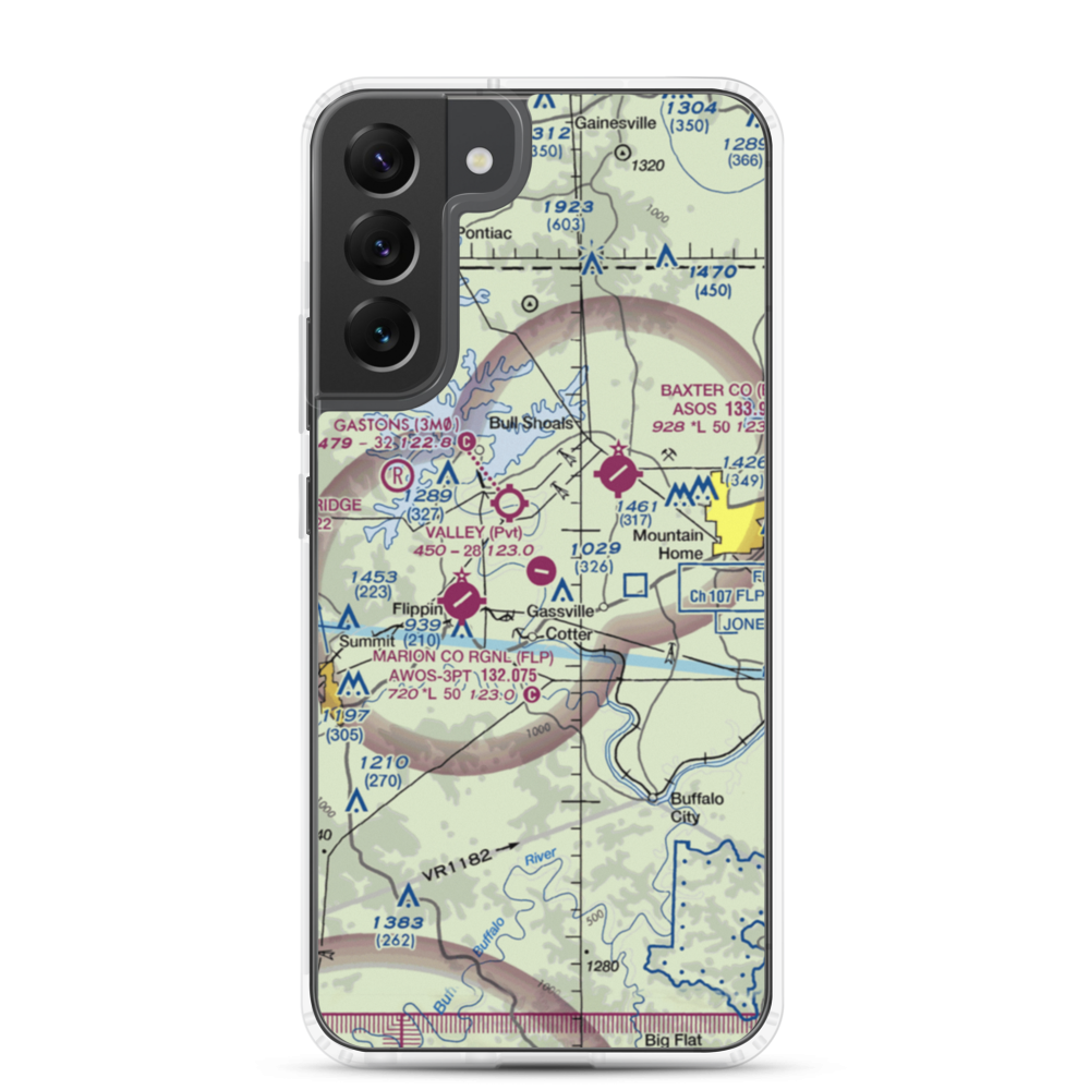 The Valley Airport (61AR) VFR Sectional Samsung Case Samsung Galaxy S22 Plus model shown
