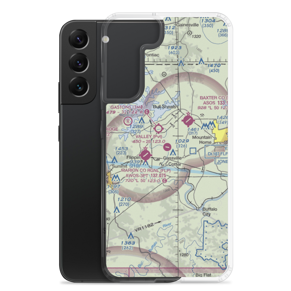 The Valley Airport (61AR) VFR Sectional Samsung Case Samsung Galaxy S22 Plus model shown