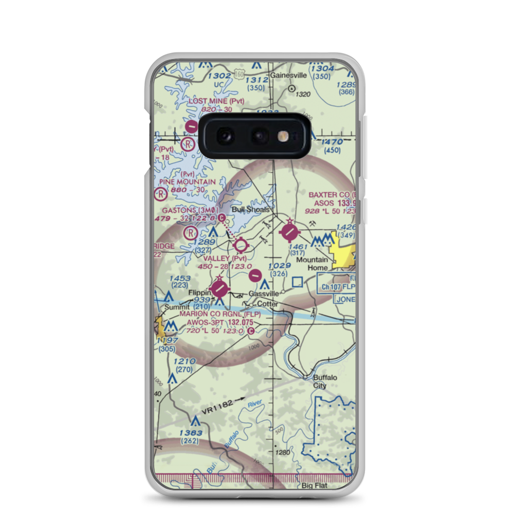 The Valley Airport (61AR) VFR Sectional Samsung Case Samsung Galaxy S10e model shown