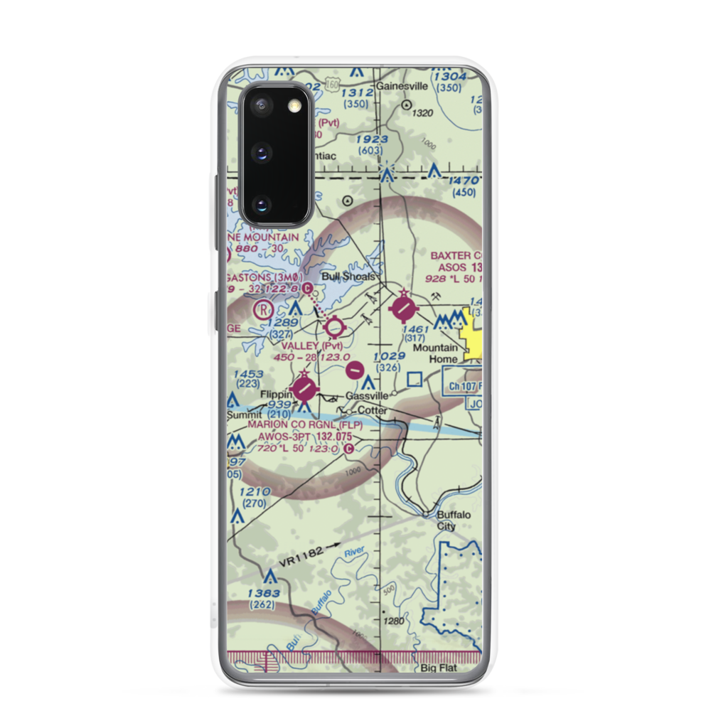 The Valley Airport (61AR) VFR Sectional Samsung Case Samsung Galaxy S20 model shown