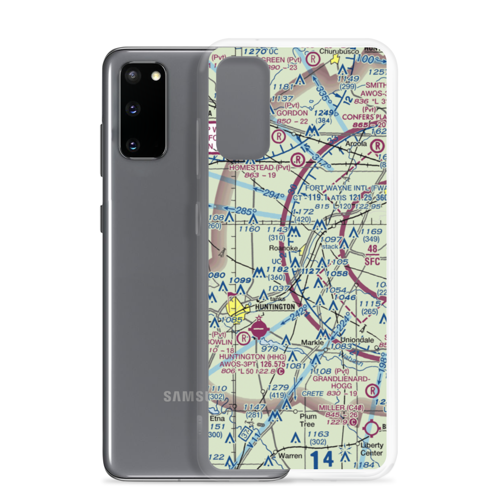 The Wolf Den Airport (44II) VFR Sectional Samsung Case Samsung Galaxy S20 model shown