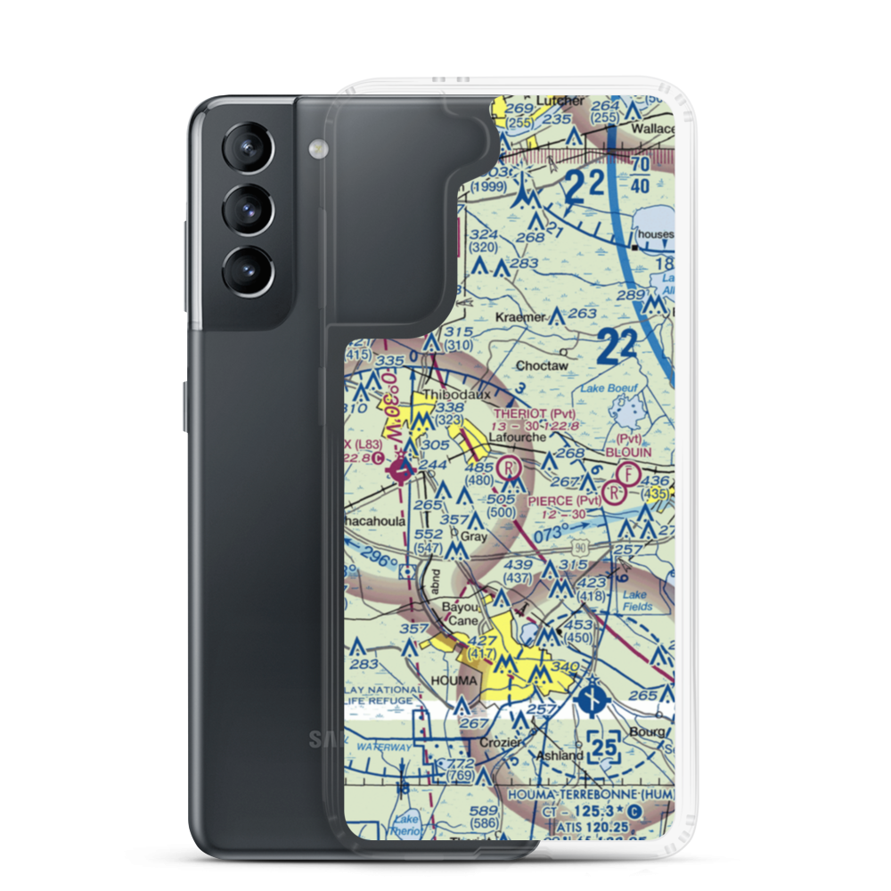 Theriot Field (0LS0) VFR Sectional Samsung Case Samsung Galaxy S21 model shown