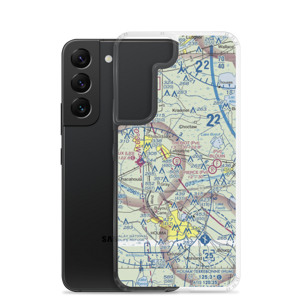 Theriot Field (0LS0) VFR Sectional Samsung Case Samsung Galaxy S22 model shown