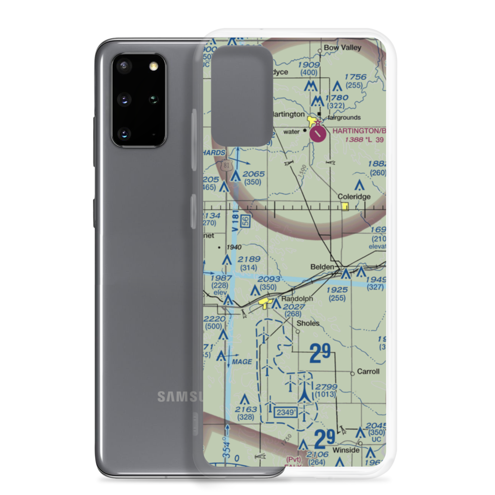 Thies Airport (28NE) VFR Sectional Samsung Case Samsung Galaxy S20 Plus model shown
