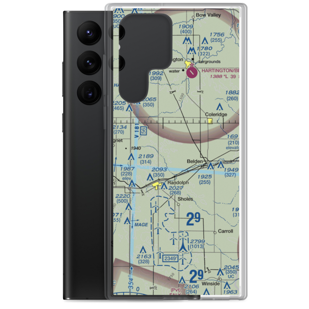 Thies Airport (28NE) VFR Sectional Samsung Case Samsung Galaxy S22 Ultra model shown