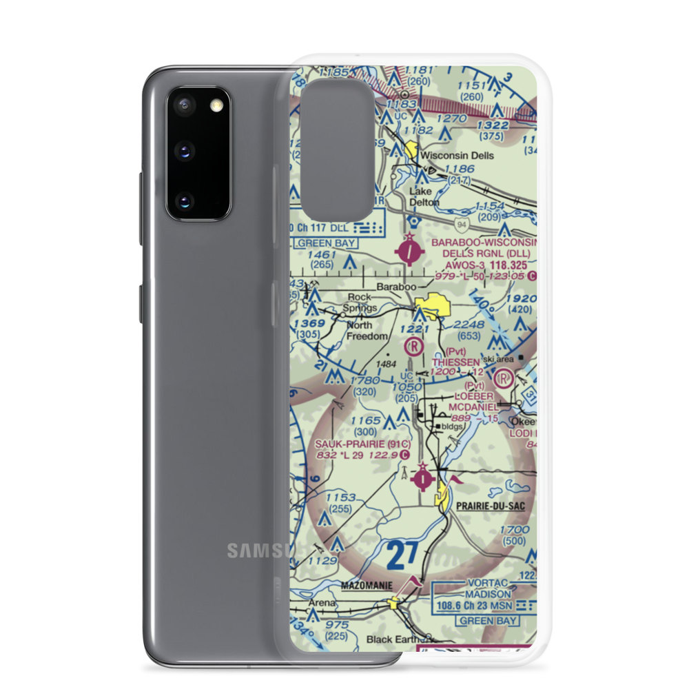Thiessen Field (34WI) VFR Sectional Samsung Case Samsung Galaxy S20 model shown