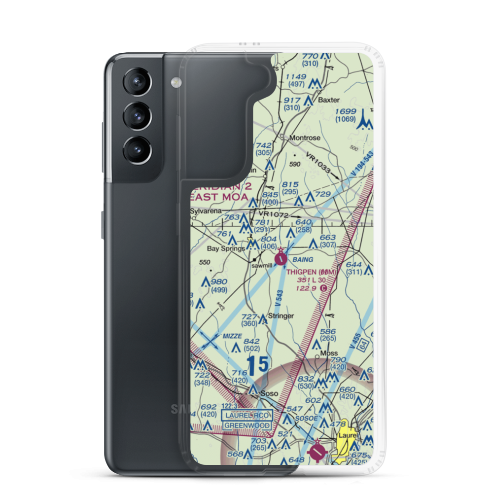 Thigpen Field (00M) VFR Sectional Samsung Case Samsung Galaxy S21 model shown