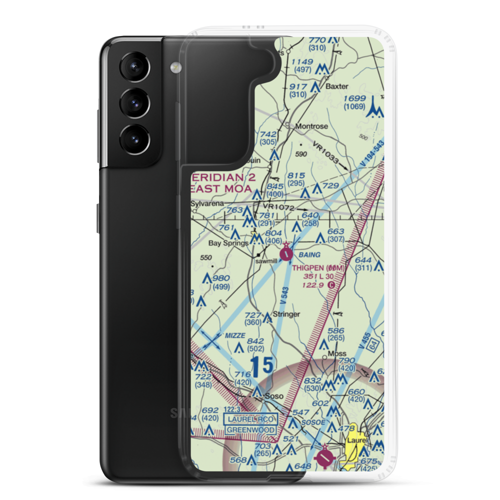 Thigpen Field (00M) VFR Sectional Samsung Case Samsung Galaxy S21 Plus model shown
