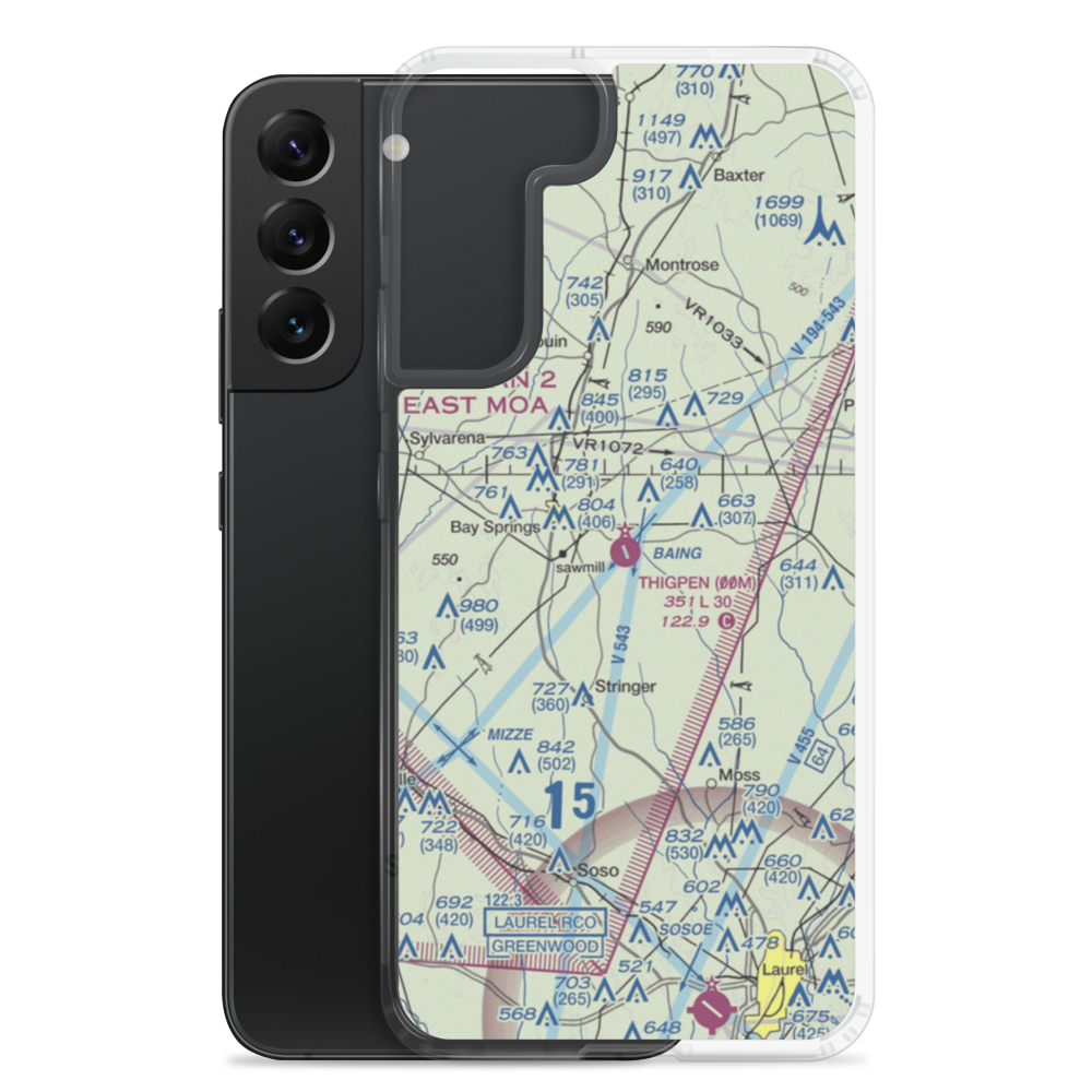 Thigpen Field (00M) VFR Sectional Samsung Case Samsung Galaxy S22 Plus model shown