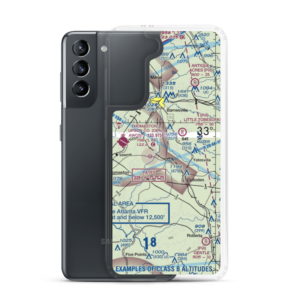 Thistle Field (GA49) VFR Sectional Samsung Case Samsung Galaxy S21 model shown