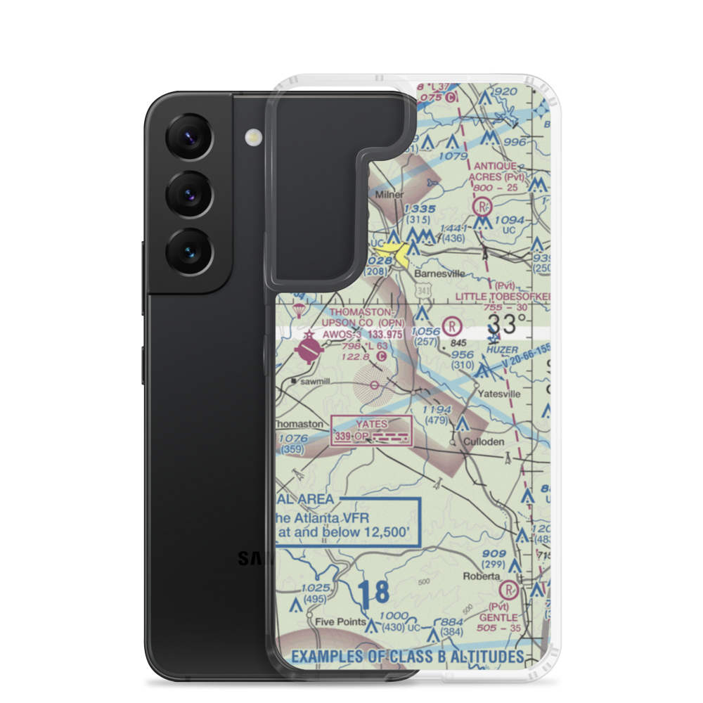 Thistle Field (GA49) VFR Sectional Samsung Case Samsung Galaxy S22 model shown