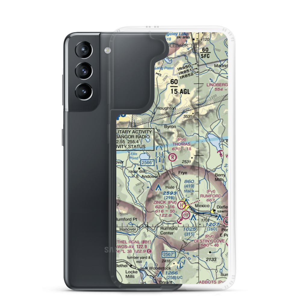 Thomas Airport (ME17) VFR Sectional Samsung Case Samsung Galaxy S21 model shown