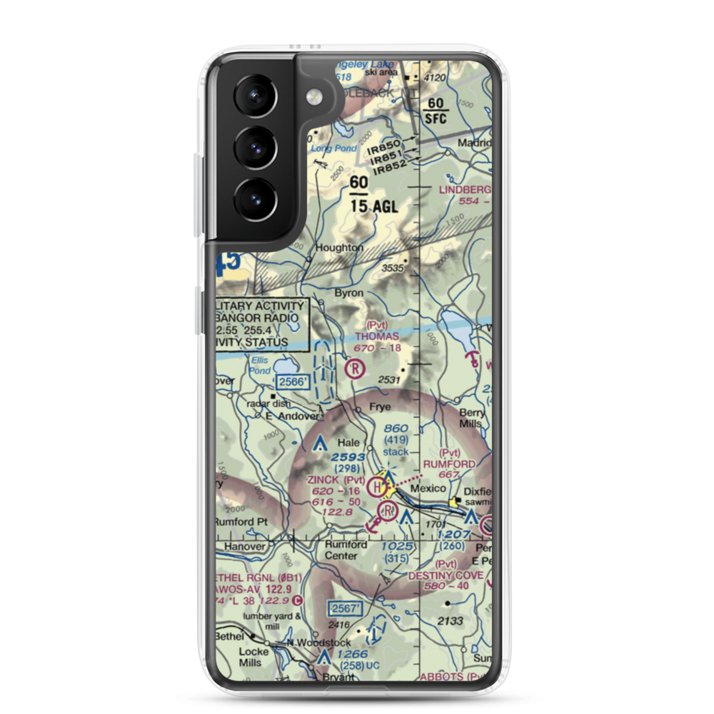 Thomas Airport (ME17) VFR Sectional Samsung Case Samsung Galaxy S21 Plus model shown