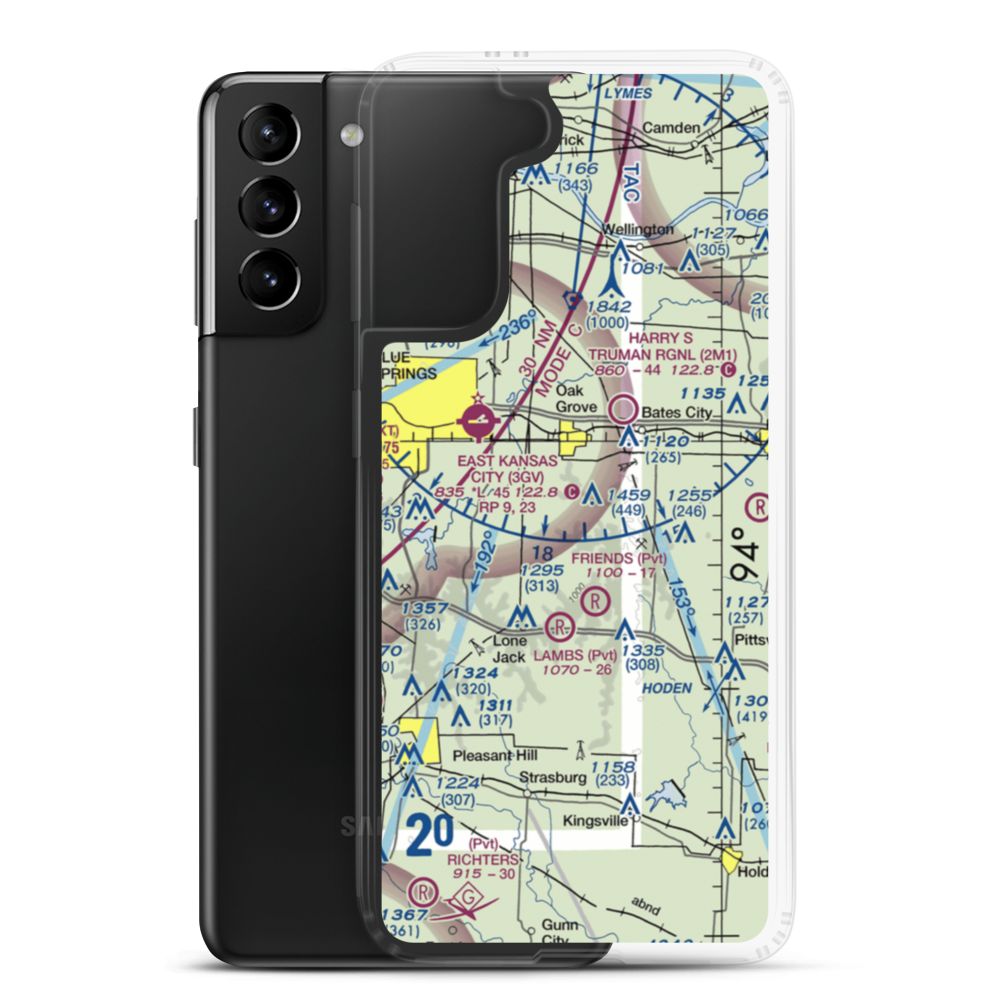 Thomas Airport (MU85) VFR Sectional Samsung Case Samsung Galaxy S21 Plus model shown