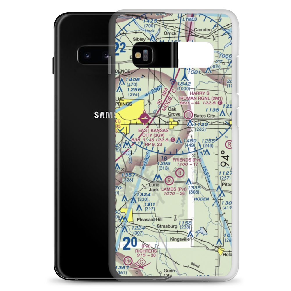 Thomas Airport (MU85) VFR Sectional Samsung Case Samsung Galaxy S10+ model shown