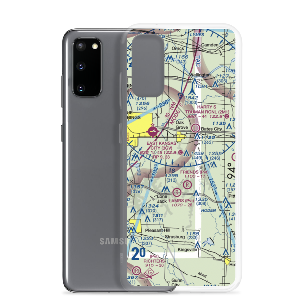 Thomas Airport (MU85) VFR Sectional Samsung Case Samsung Galaxy S20 model shown