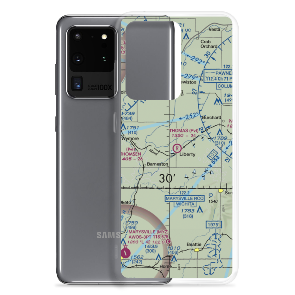 Thomas Airport (NE57) VFR Sectional Samsung Case Samsung Galaxy S20 Ultra model shown