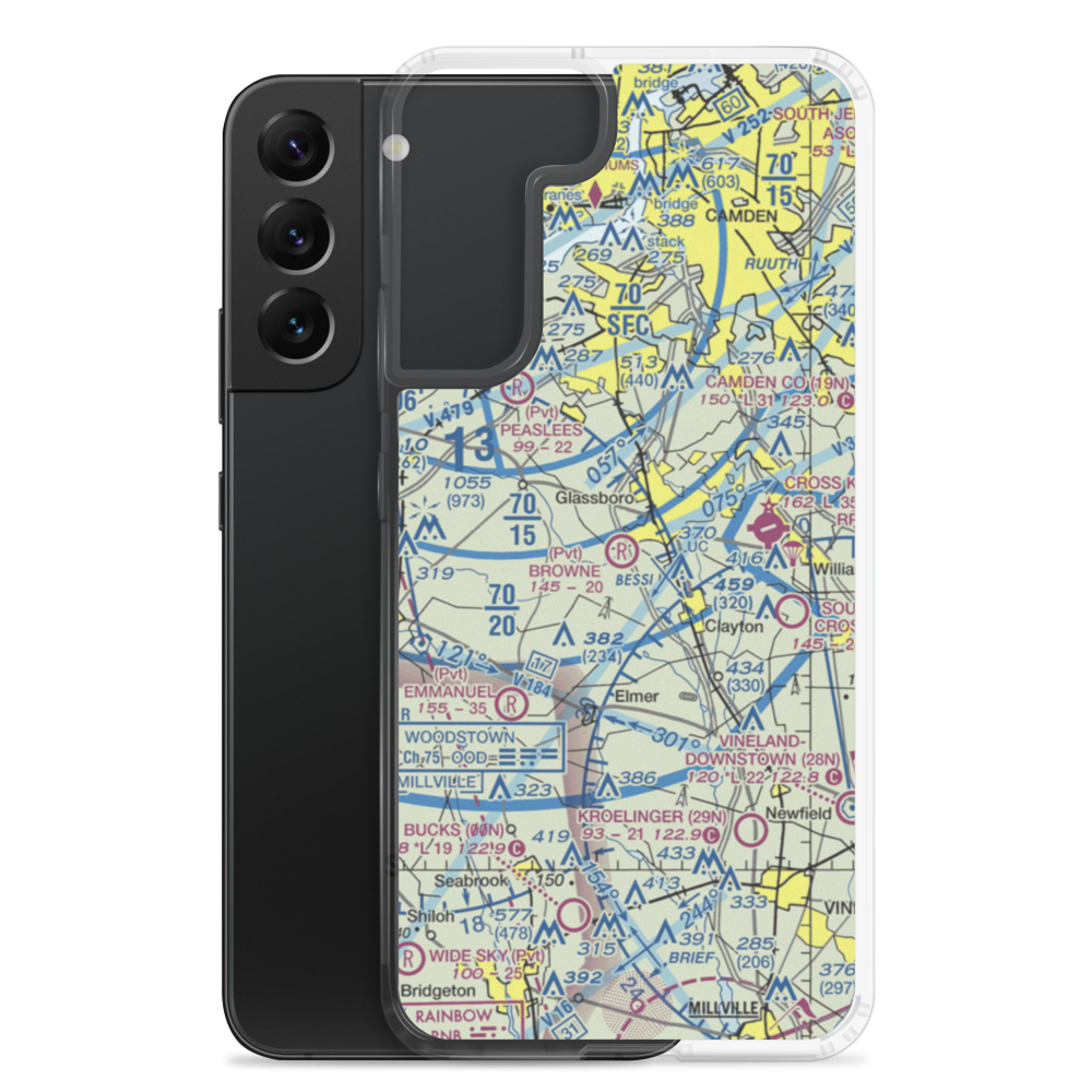 Thomas Browne Airpark (61NJ) VFR Sectional Samsung Case Samsung Galaxy S22 Plus model shown