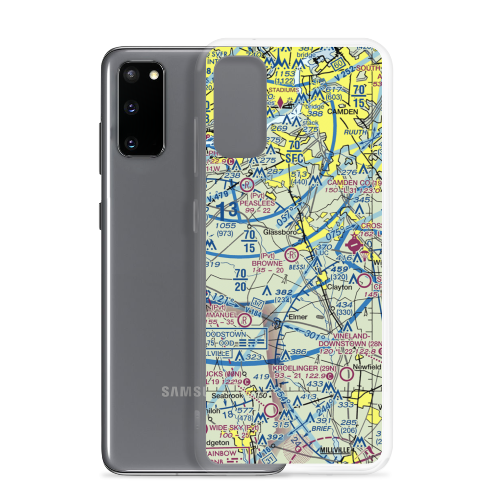 Thomas Browne Airpark (61NJ) VFR Sectional Samsung Case Samsung Galaxy S20 model shown