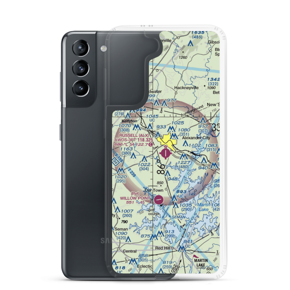 Thomas C Russell Field (ALX) VFR Sectional Samsung Case Samsung Galaxy S21 model shown