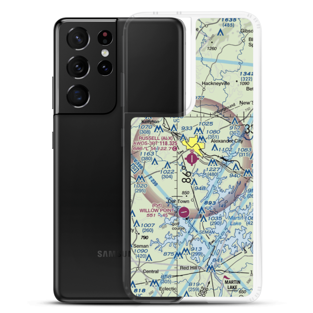Thomas C Russell Field (ALX) VFR Sectional Samsung Case Samsung Galaxy S21 Ultra model shown