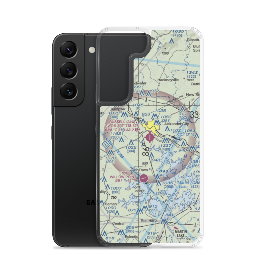 Thomas C Russell Field (ALX) VFR Sectional Samsung Case Samsung Galaxy S22 model shown