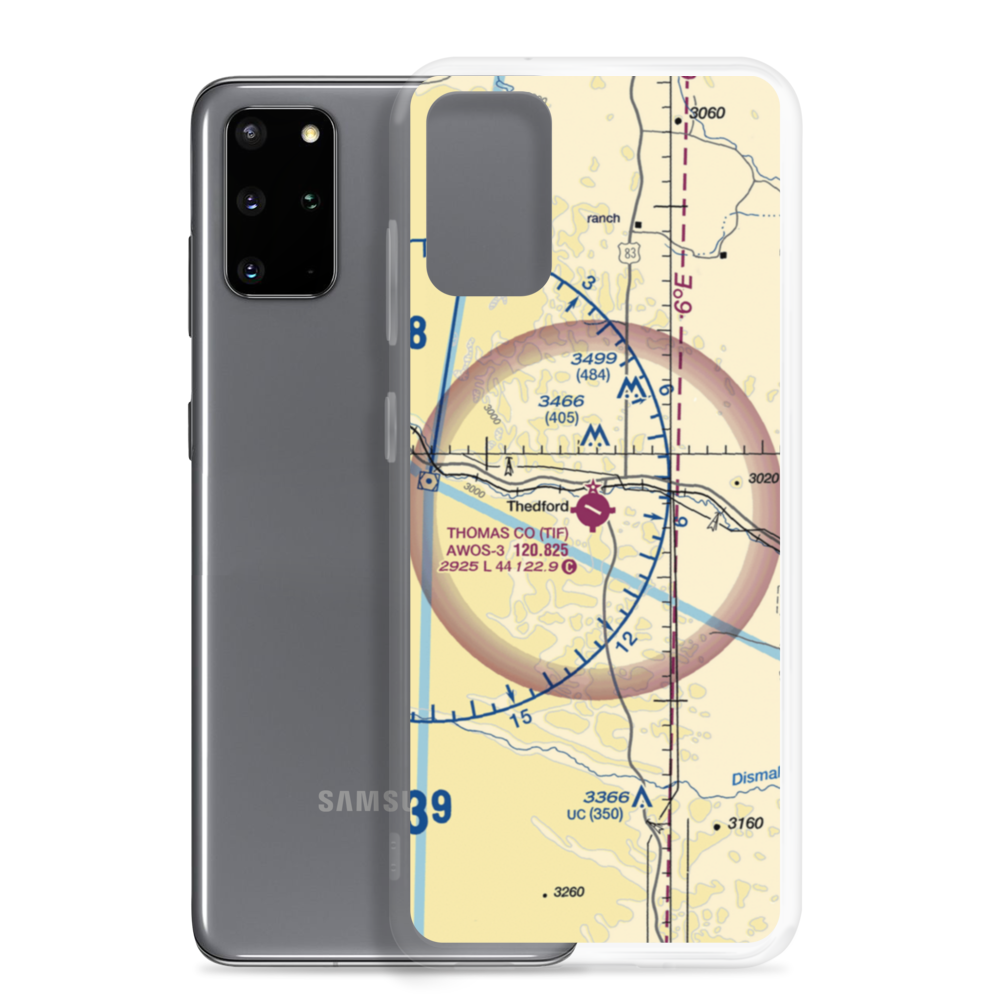 Thomas County Airport (TIF) VFR Sectional Samsung Case Samsung Galaxy S20 Plus model shown
