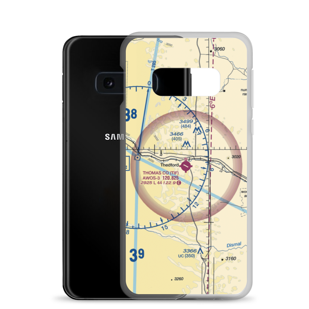 Thomas County Airport (TIF) VFR Sectional Samsung Case Samsung Galaxy S10e model shown