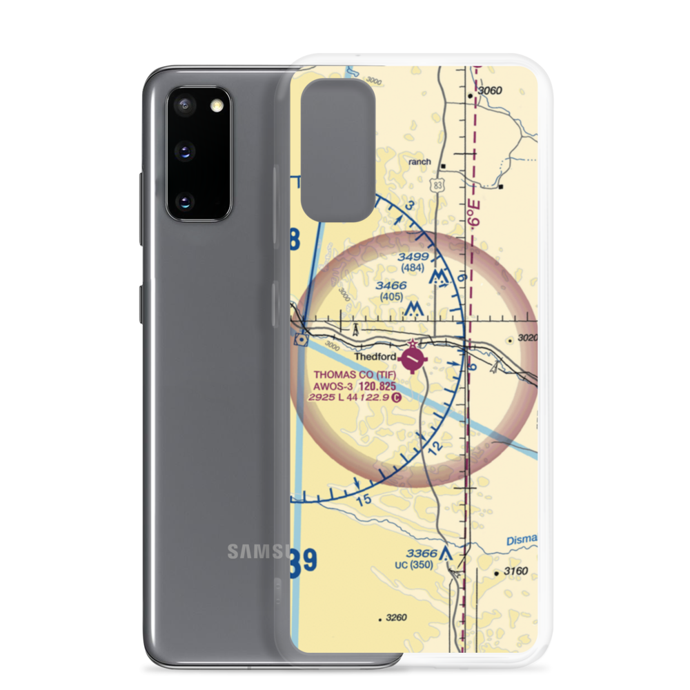 Thomas County Airport (TIF) VFR Sectional Samsung Case Samsung Galaxy S20 model shown