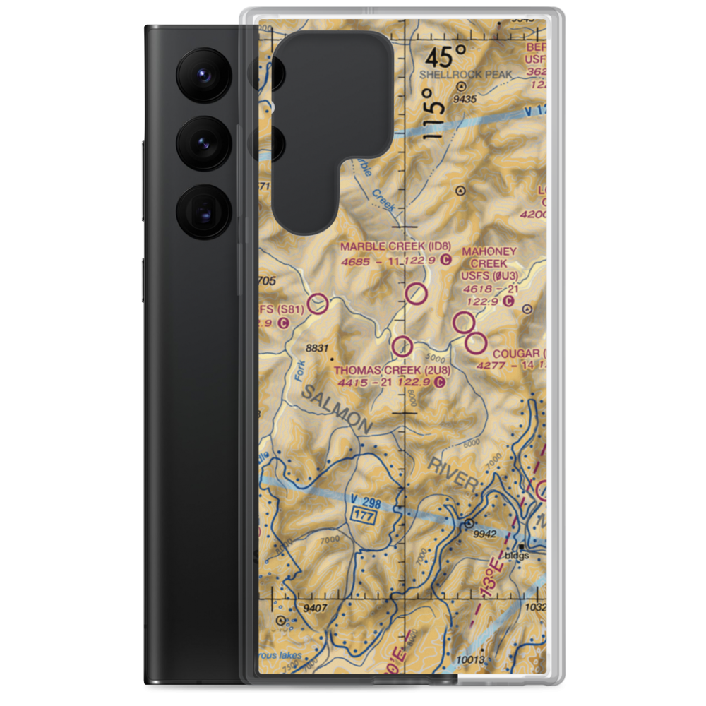 Thomas Creek Airport (2U8) VFR Sectional Samsung Case Samsung Galaxy S22 Ultra model shown