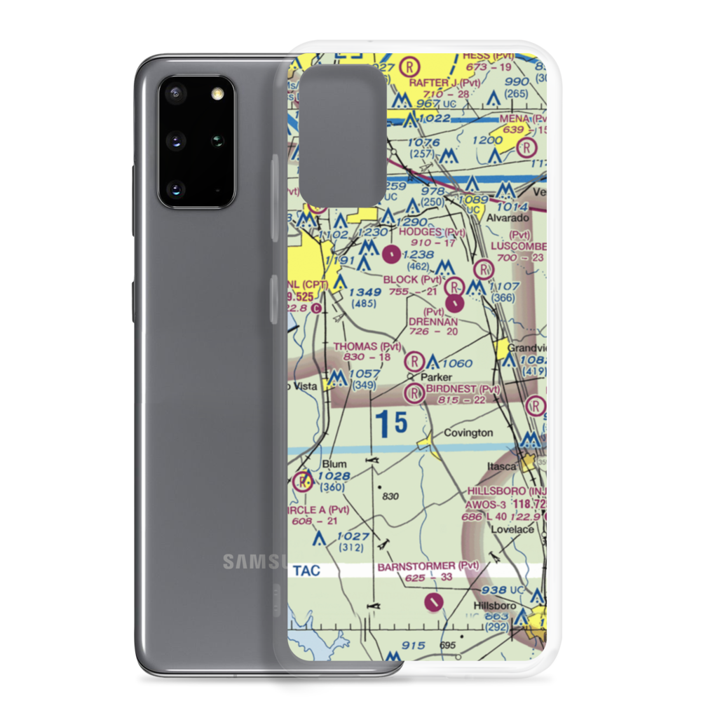 Thomas Flying Field (TX74) VFR Sectional Samsung Case Samsung Galaxy S20 Plus model shown