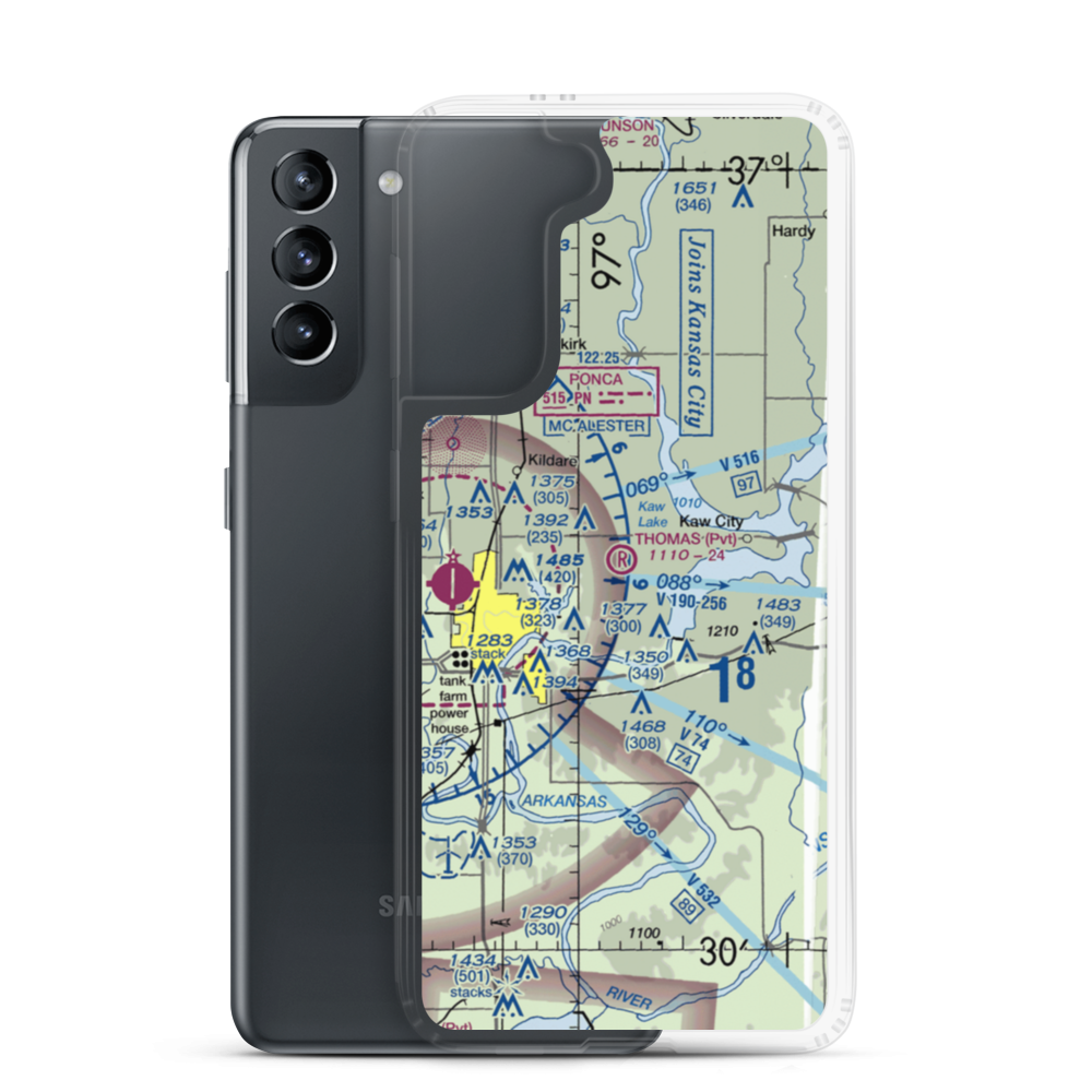 Thomas Landing Airport (27OK) VFR Sectional Samsung Case Samsung Galaxy S21 model shown