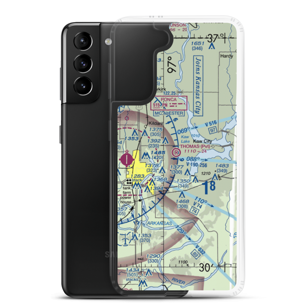 Thomas Landing Airport (27OK) VFR Sectional Samsung Case Samsung Galaxy S21 Plus model shown
