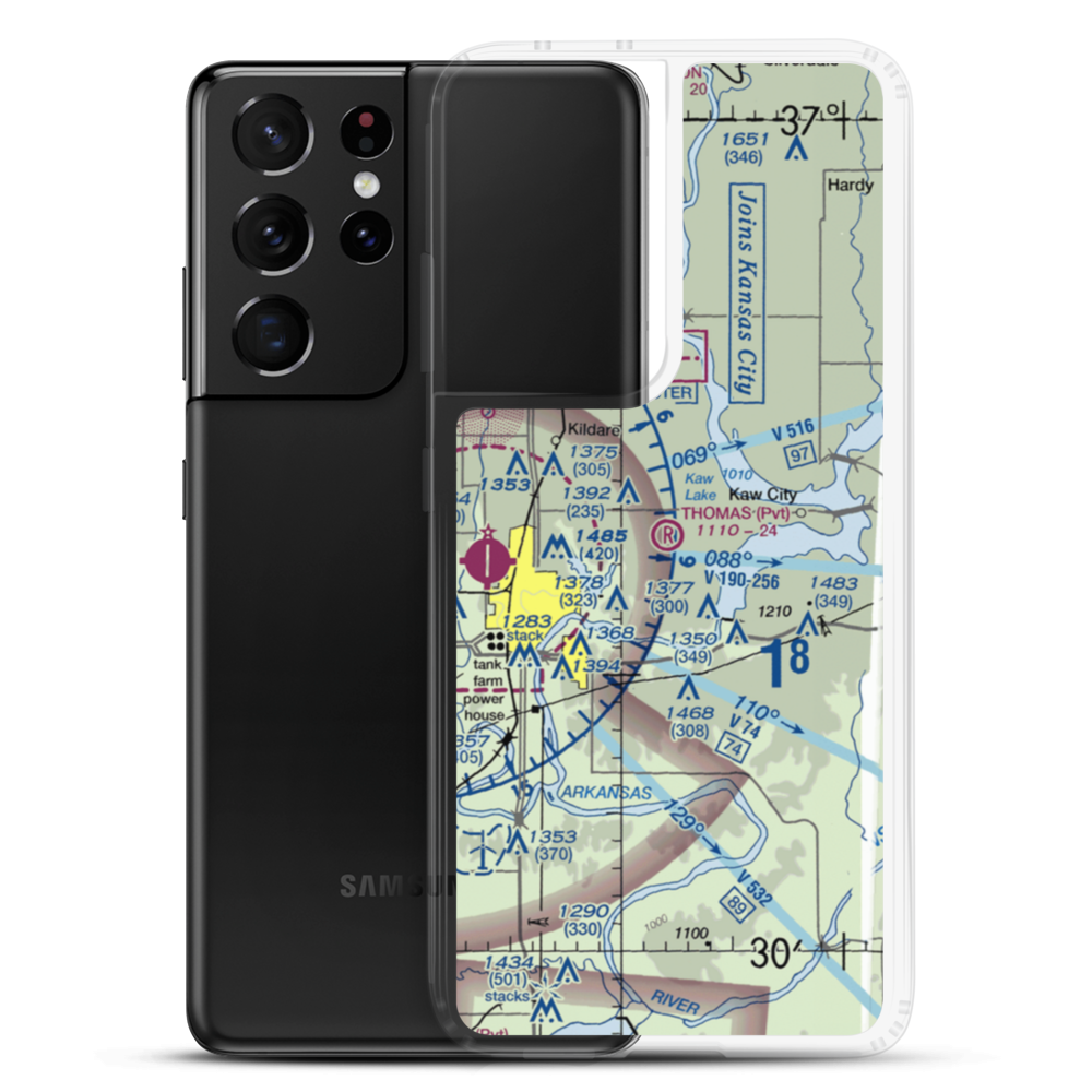 Thomas Landing Airport (27OK) VFR Sectional Samsung Case Samsung Galaxy S21 Ultra model shown