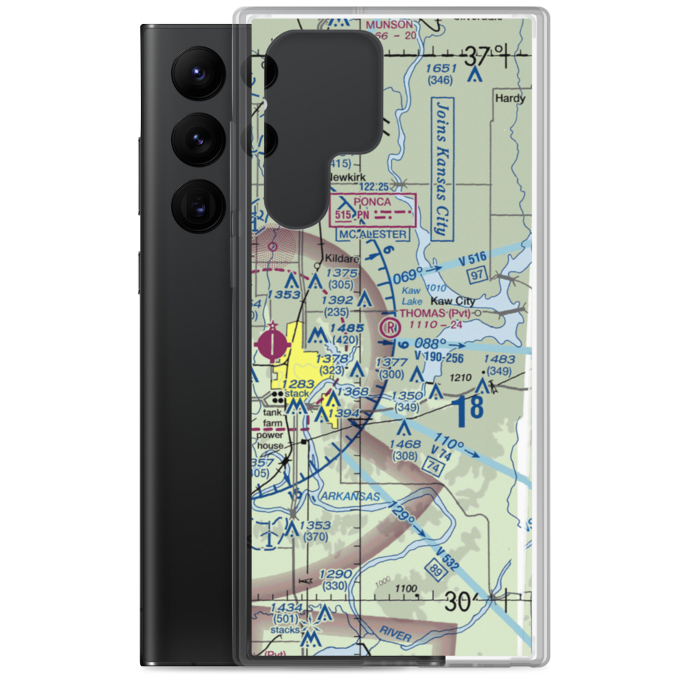 Thomas Landing Airport (27OK) VFR Sectional Samsung Case Samsung Galaxy S22 Ultra model shown