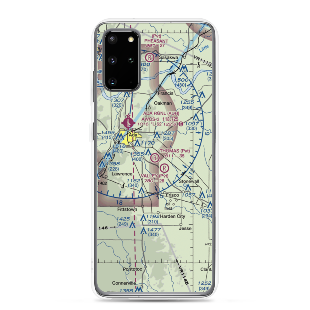 Thomas Ranch Airport (OK80) VFR Sectional Samsung Case Samsung Galaxy S20 Plus model shown