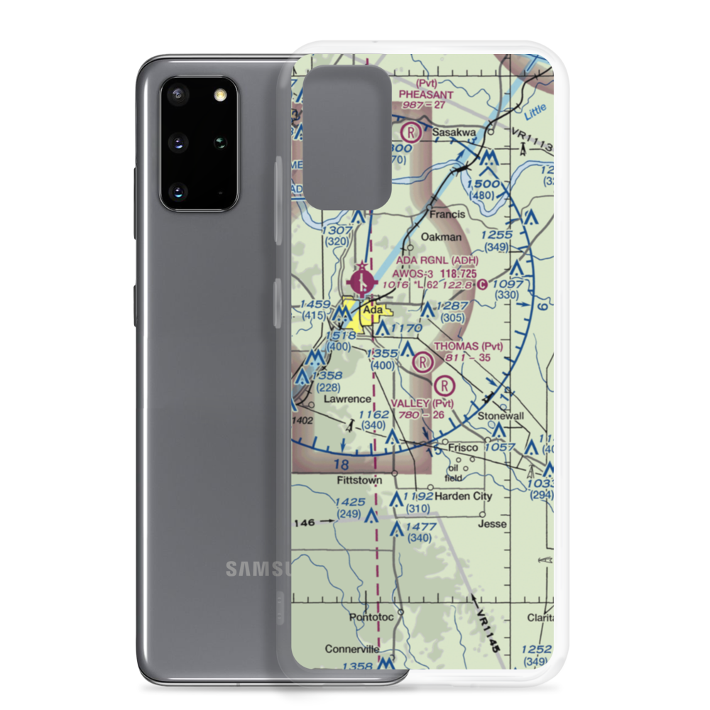 Thomas Ranch Airport (OK80) VFR Sectional Samsung Case Samsung Galaxy S20 Plus model shown