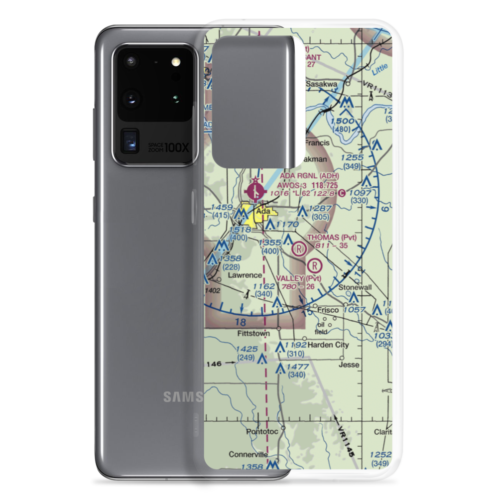 Thomas Ranch Airport (OK80) VFR Sectional Samsung Case Samsung Galaxy S20 Ultra model shown