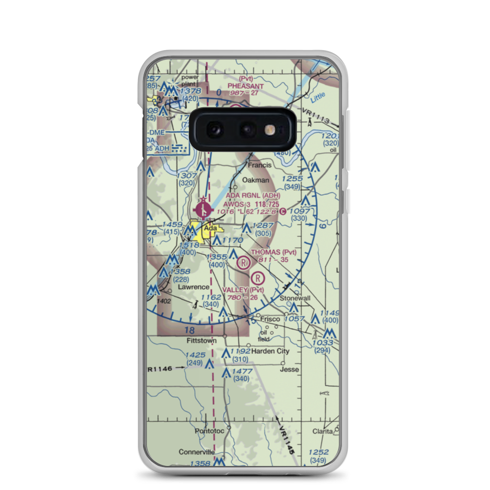 Thomas Ranch Airport (OK80) VFR Sectional Samsung Case Samsung Galaxy S10e model shown