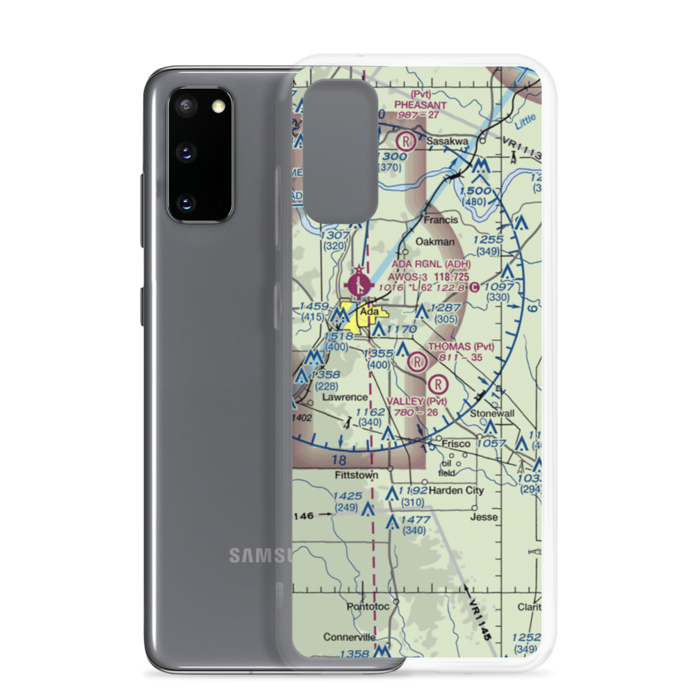 Thomas Ranch Airport (OK80) VFR Sectional Samsung Case Samsung Galaxy S20 model shown