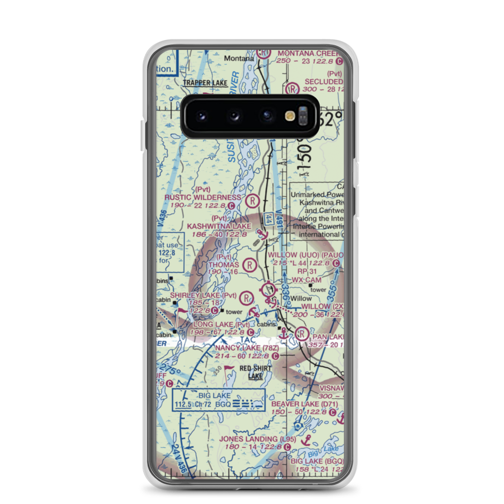 Thomas Strip (AK08) VFR Sectional Samsung Case Samsung Galaxy S10 model shown
