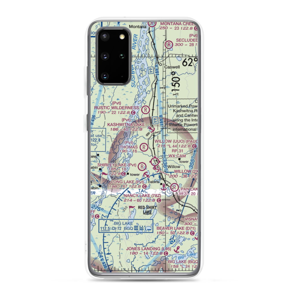 Thomas Strip (AK08) VFR Sectional Samsung Case Samsung Galaxy S20 Plus model shown