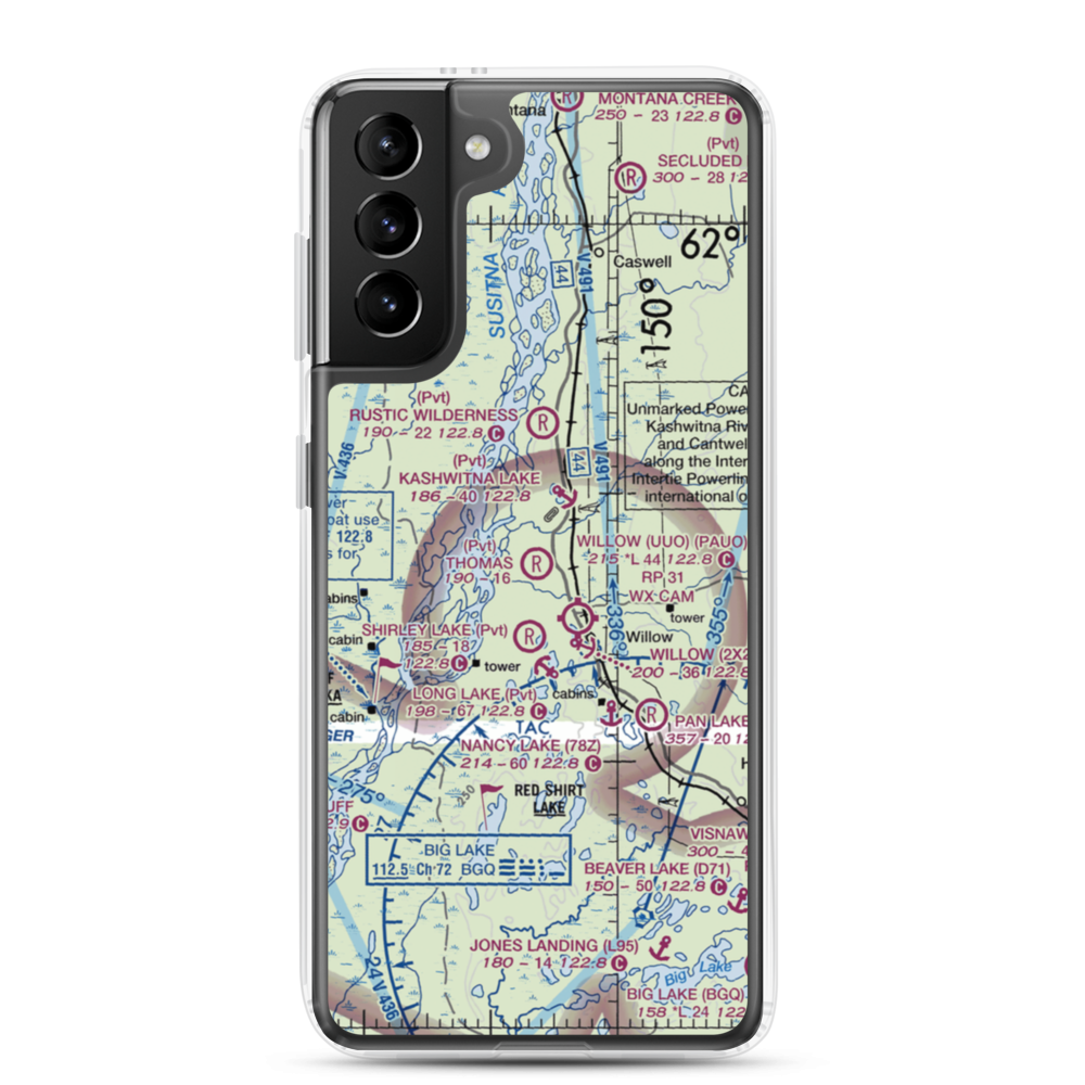 Thomas Strip (AK08) VFR Sectional Samsung Case Samsung Galaxy S21 Plus model shown
