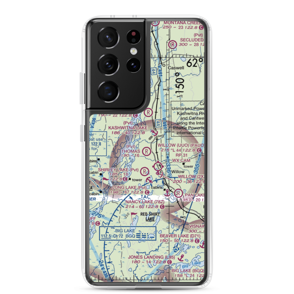 Thomas Strip (AK08) VFR Sectional Samsung Case Samsung Galaxy S21 Ultra model shown