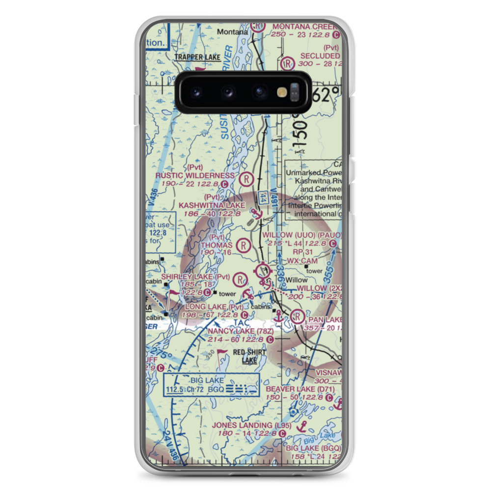 Thomas Strip (AK08) VFR Sectional Samsung Case Samsung Galaxy S10+ model shown