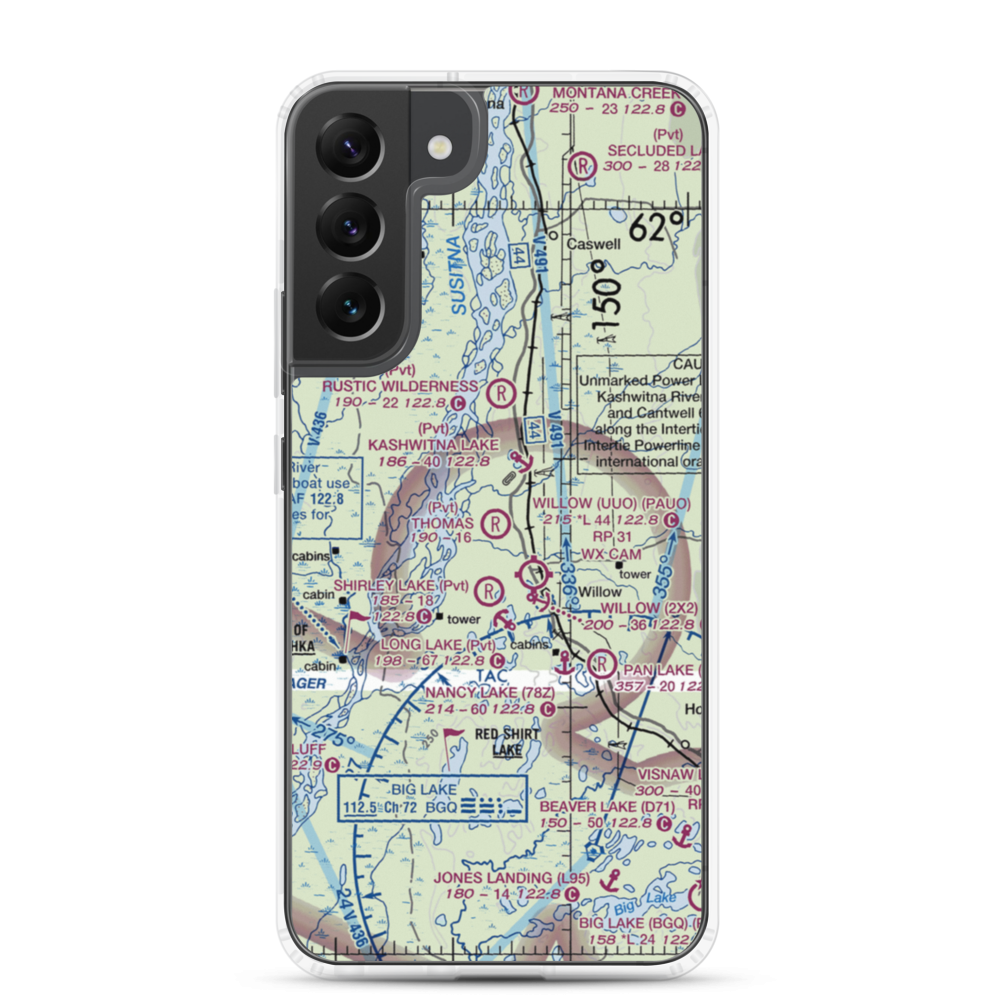 Thomas Strip (AK08) VFR Sectional Samsung Case Samsung Galaxy S22 Plus model shown